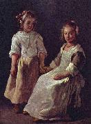 Louis Le Nain Twee meisjes. Germany oil painting artist